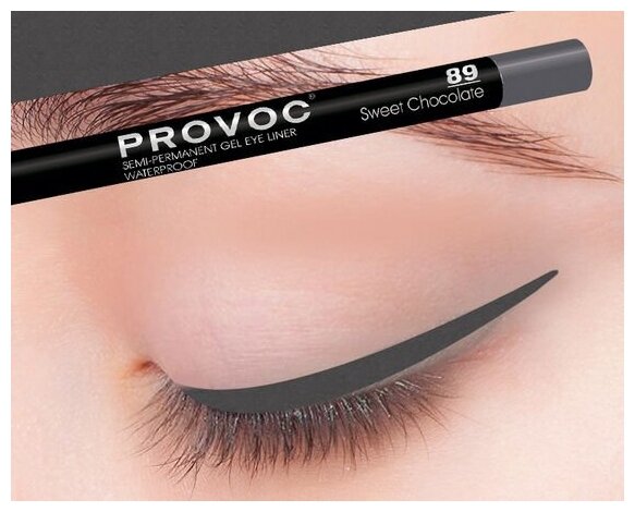 Provoc Gel Eye Liner 89 Sweet Chocolate Гелевая подводка в карандаше для глаз