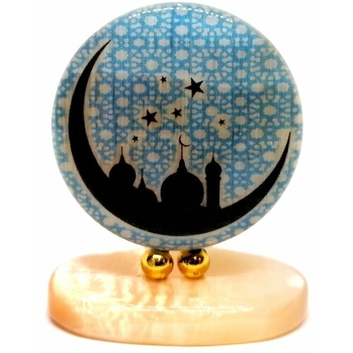 Сувенир из селенита Мусульманский знак полумесяц на подставке