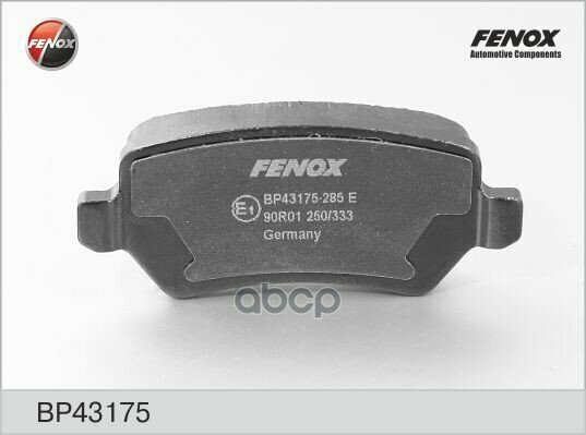 Колодки Тормозные Задние Дисковые К-Кт FENOX арт. 'BP43175