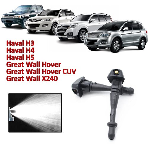 Форсунка омывателя стекла для Great Wall, Hover, Haval H3-H5 2005-2012, 2 шт.