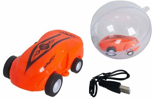Машинка спиннер SPEED RACING в шаре на батарейках со световыми эффектами Брелок Электроспиннер суперспиннер антистресс релакс цвет красный USB