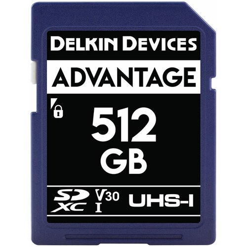 Карта памяти Delkin Devices Advantage SDXC 512GB UHS-I V30 карта памяти delkin devices advantage microsdhc 32gb uhs i v30