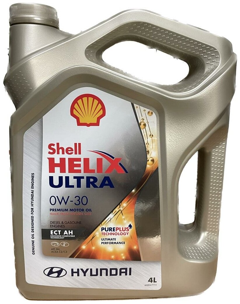 Моторное масло Shell Helix Ultra 0W-30 4Л ECT AH C2/C3 HYUNDAI