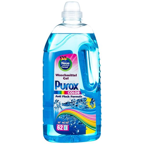 фото Гель для стирки purox color для цветного белья, 3.1 л, бутылка