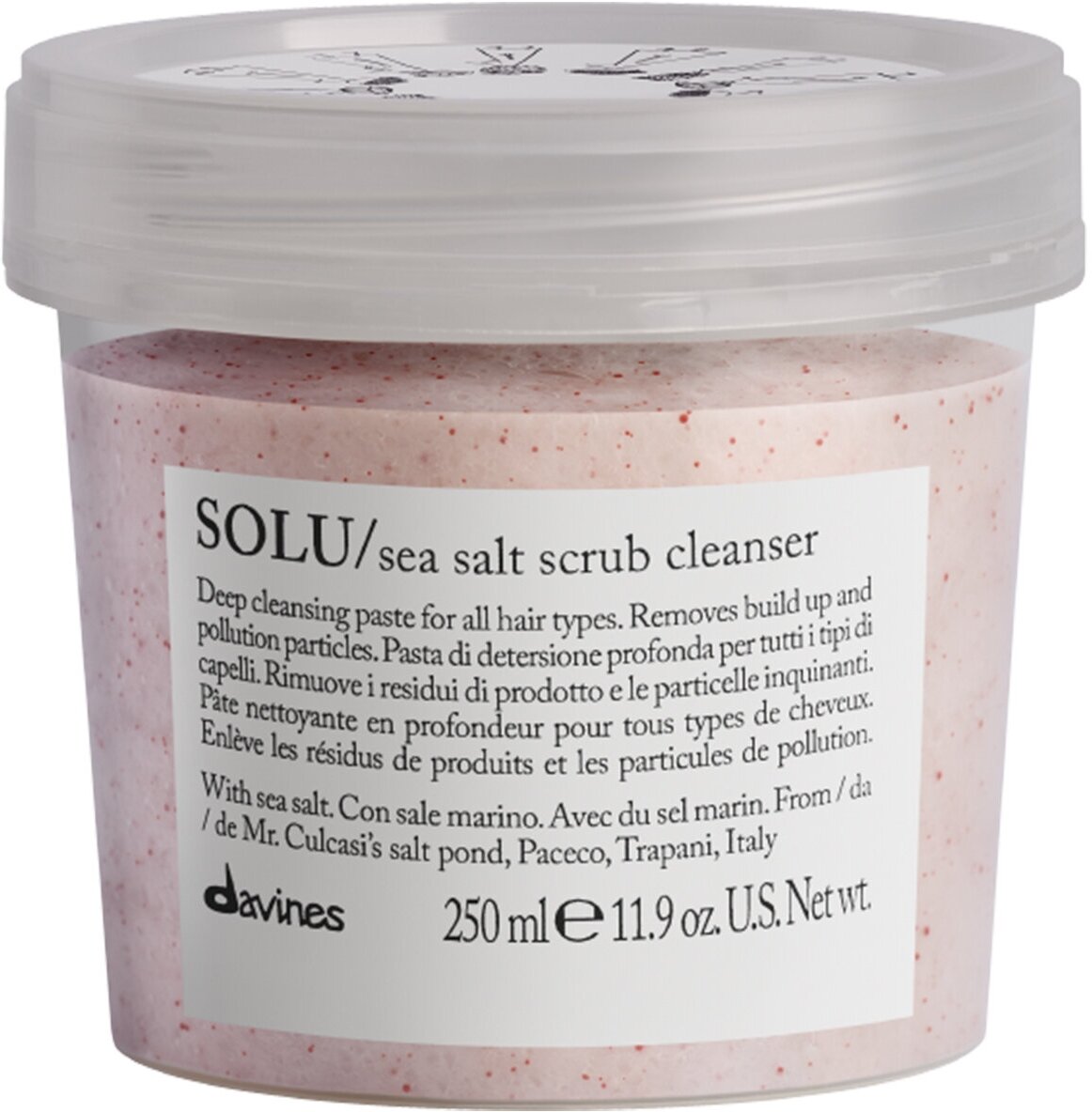 Скраб с морской солью Sea Salt Scrub Cleanser, 250 мл Davines - фото №12