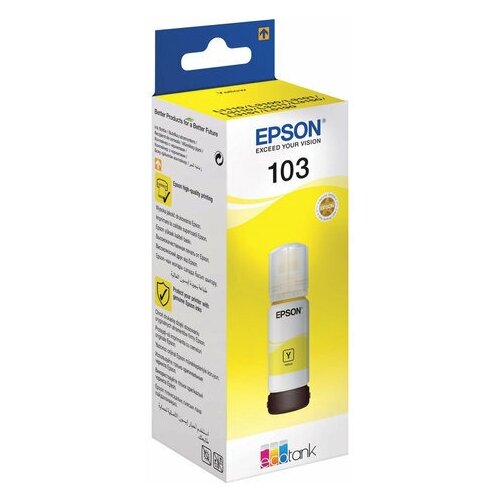 комплект чернил revcol 101 103 для epson l1110 epson l3100 epson l3101 epson l3110 epson l3150 epson l3151 epson l3156 epson l3160 key lock Чернила EPSON 103 (C13T00S44A) для СНПЧ EPSON L3100/L3101/L3110/L3150/L3151/L1110 желтые, 1 шт