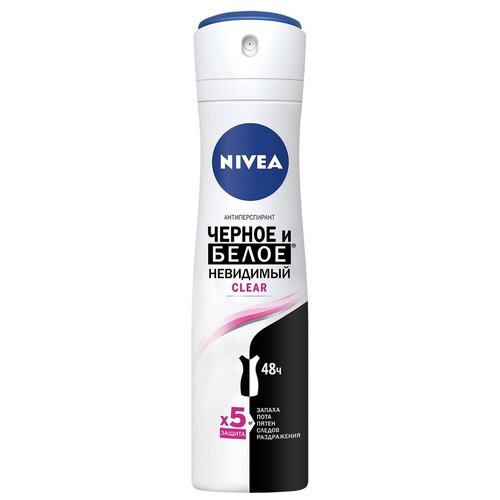 Дезодорант спрей Nivea/Нивея женский Невидимый для черного и белого 150мл