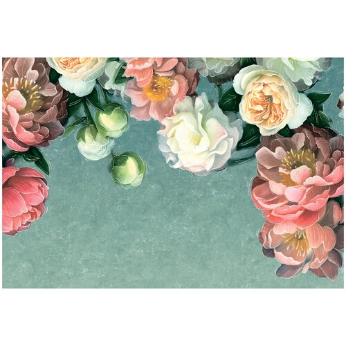 Фотообои Московская обойная фабрика Florose green 24092-ML 400х270см 6600₽