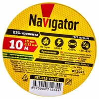 Изолента Navigator NIT-B15-10/YG желто-зеленая 71234