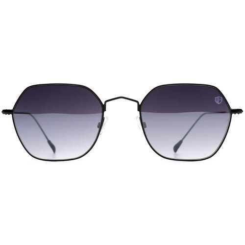 Солнцезащитные очки Brillenhof, круглые, оправа: металл, для мужчин, черный