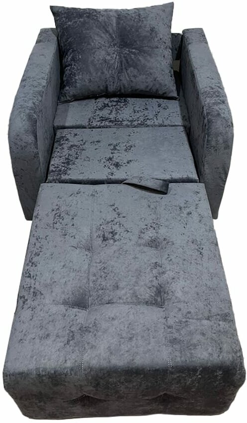 Кресло-кровать с независимым пружинным блоком (микровелюр, серый)