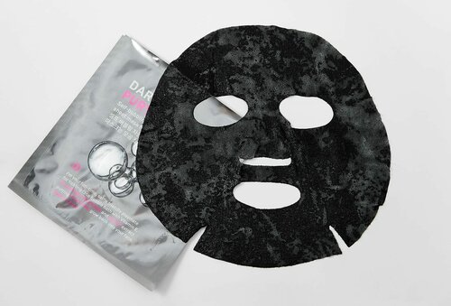 Darling Тканевая маска для очищения пор, Pury fly self-bubbling coconut charcoal mask 1 шт