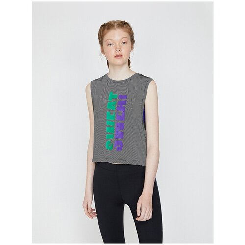 фото Майка koton women, 9yak32414yk, цвет: black stripe, размер: xs