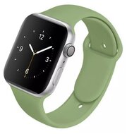 Силиконовый ремешок для Apple Watch 38/40/41 mm, салатовый, размер s/m