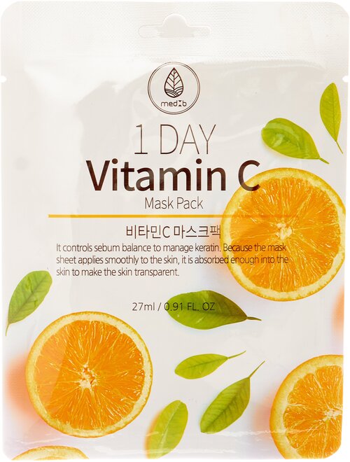 MEDB 1 Day Vitamin C Mask Pack Тканевая маска для лица с витамином С 27мл