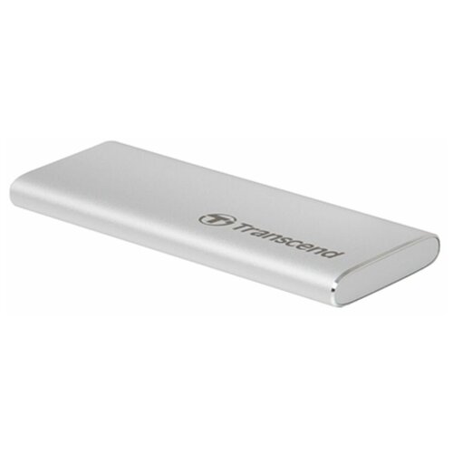 Внешний External SSD Transcend 250Gb ESD260C /TS250GESD260C/ (USB3.1 gen 2, Type C 520/460Mbs, 3D NAND, 81x34x8mm, 33g) Silver