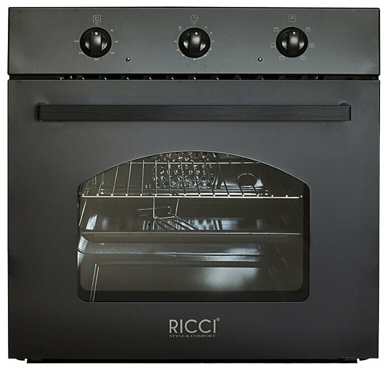 Электрический духовой шкаф RICCI REO-611BL, черный