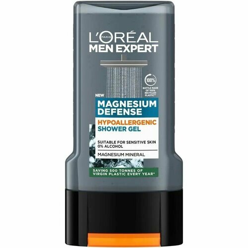 Гель для душа L'Oreal Paris Men Expert Magnesium Defence гипоаллергенный 300 мл (Финляндия)
