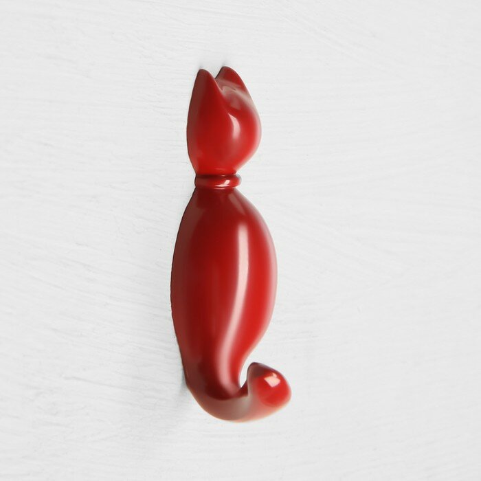 CAPPIO Крючок мебельный CAPPIO CAT, однорожковый, цвет красный - фотография № 2