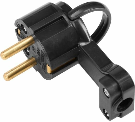 Вилка-невидимка с з/к 16А 250В черный Bylectrica