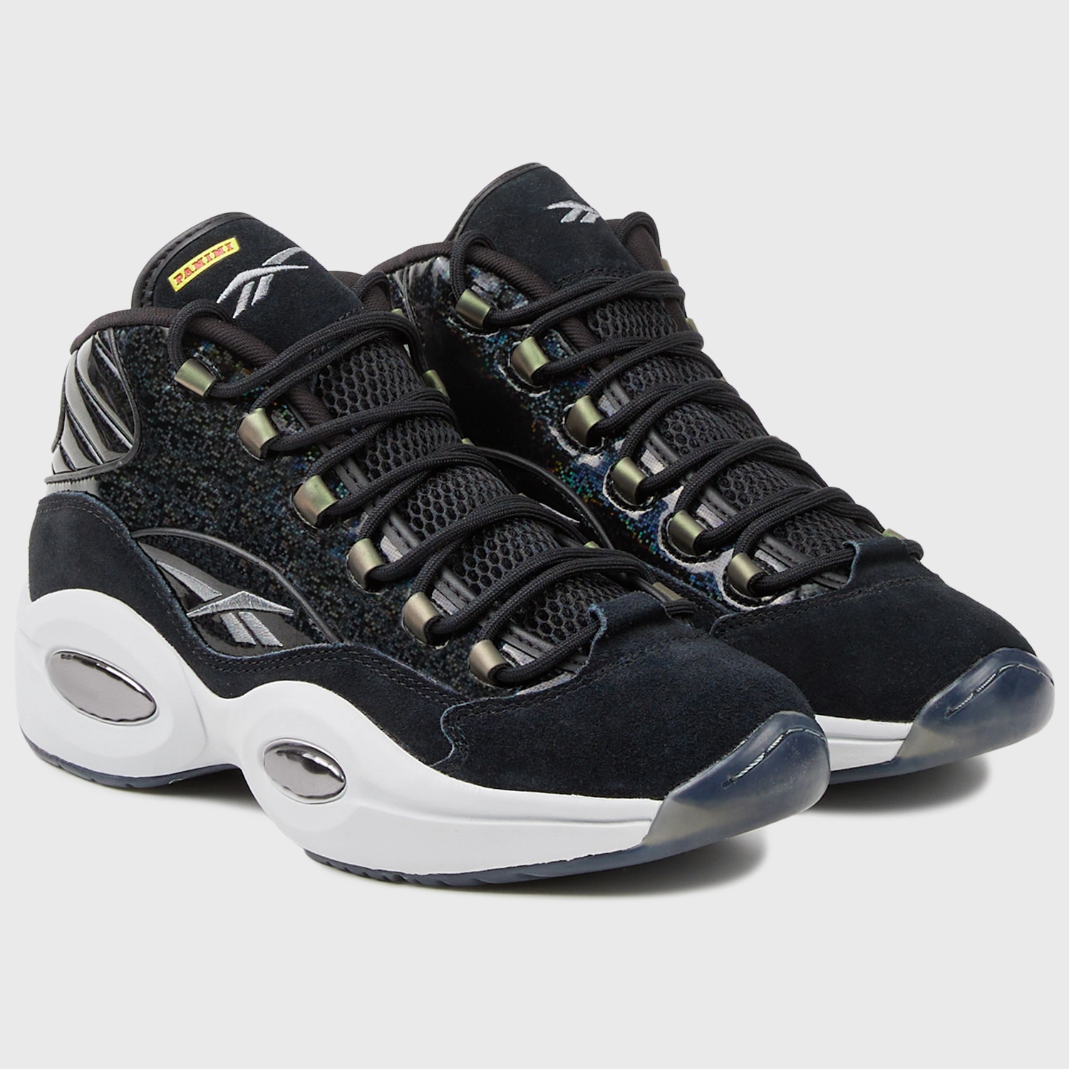 Кроссовки Reebok Question Mid core black/pure grey 6/silver met черный 10 US