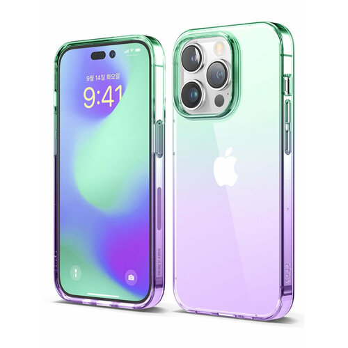 Чехол Elago для iPhone 14 Pro Aurora Case Gradient Green/Purple mg designs back sticker iphone 14 pro wing purple