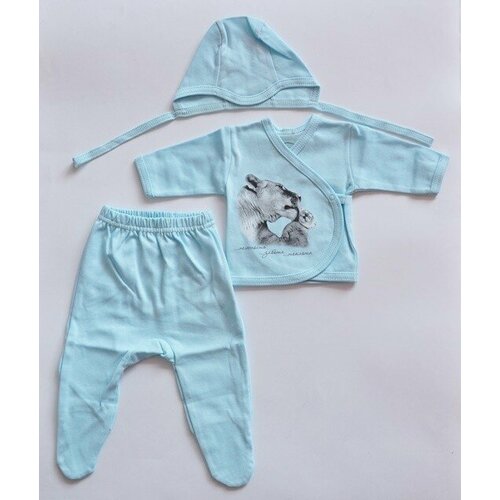 хлопковые ползунки для новорожденных Комплект одежды ЛЕО, размер 56, мультиколор