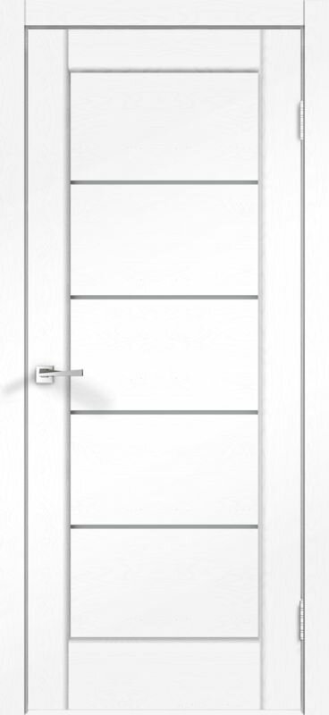 Дверь межкомнатная VellDoris SoftTouch PREMIER 1, ясень белый структурный, 600x2000, LR, стекло мателюкс, без врезки замка и петель