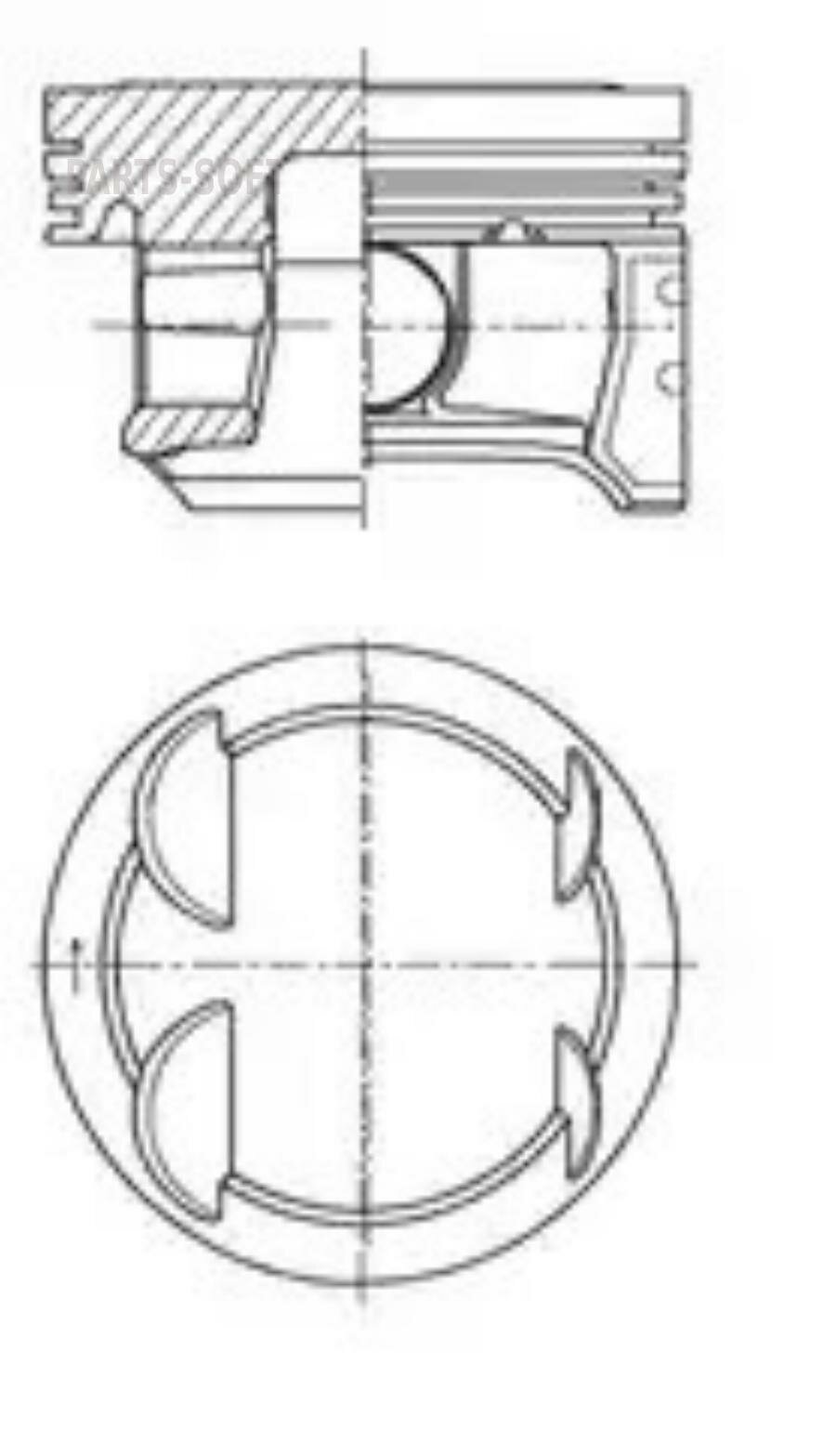 KOLBENSCHMIDT 41006620 Поршень dm.73.40x1.2x1.2x2.0 +0,50 Цена за 1 шт.