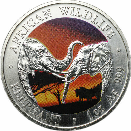 Монета 5000 квач 2002 Африканская природа - Слоны Замбия gold plated african wildlife buffalo zambia kwacha animal souvenirs coin medal collectible challenge coins gift challenger