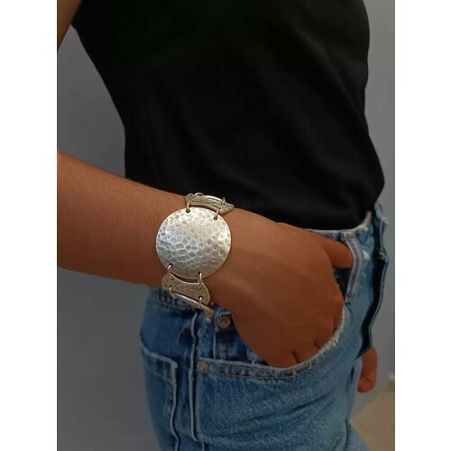 Браслет-цепочка, 1 шт., размер 21 см, серебристый