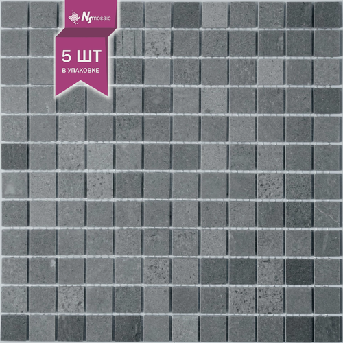 Изображение товара Мозаика из мрамора NSmosaic KP-752, серая полированная, 298x298 мм, упаковка 5 шт
