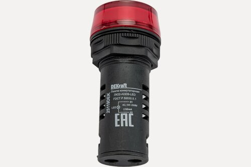 Изображение товара Лампа коммутационная LED ADDS ЛК-22 d22мм 220В AC/DC красн. SchE 25119DEK