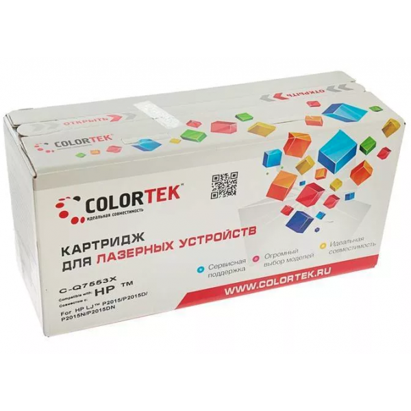 Q7553X / C-Q7553X Colortek совместимый черный картридж для HP LJ P2014/2015/2727 (7 000 стр.)
