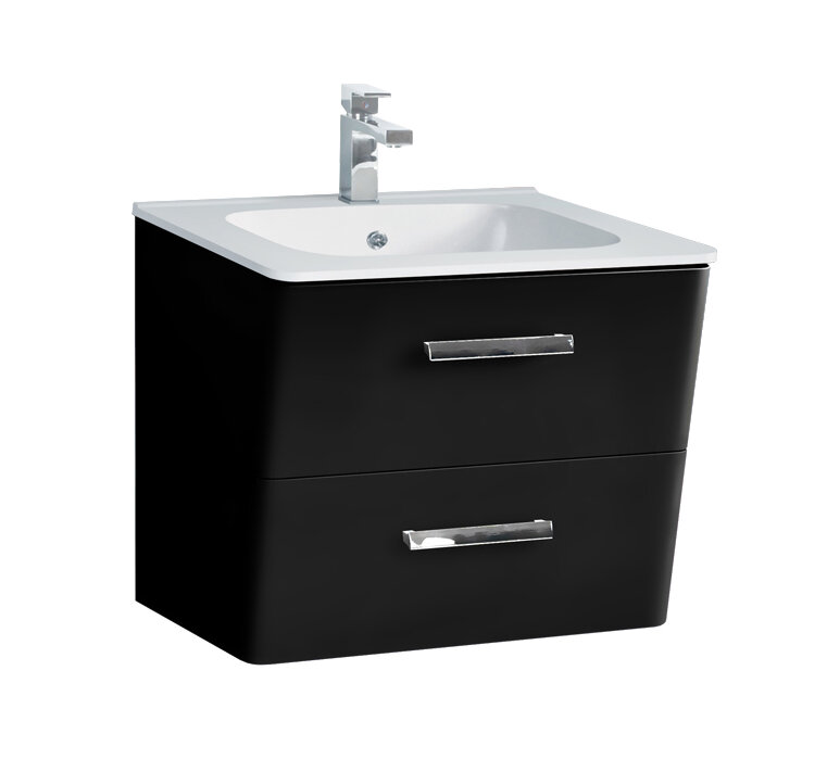 фото Тумба с раковиной Марсель Н 60-02(19) Черный матовый