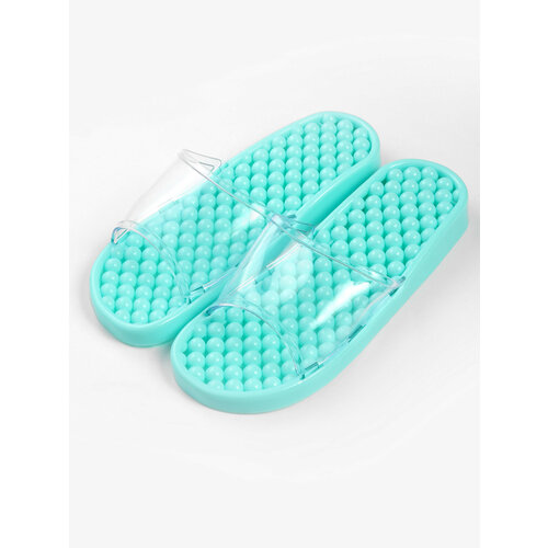 Гелевые массажные тапочки шиацу мягкие мятные Размер S 34-35 810₽