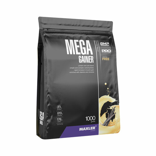 Гейнер Maxler Mega Gainer, 1000 г, ваниль