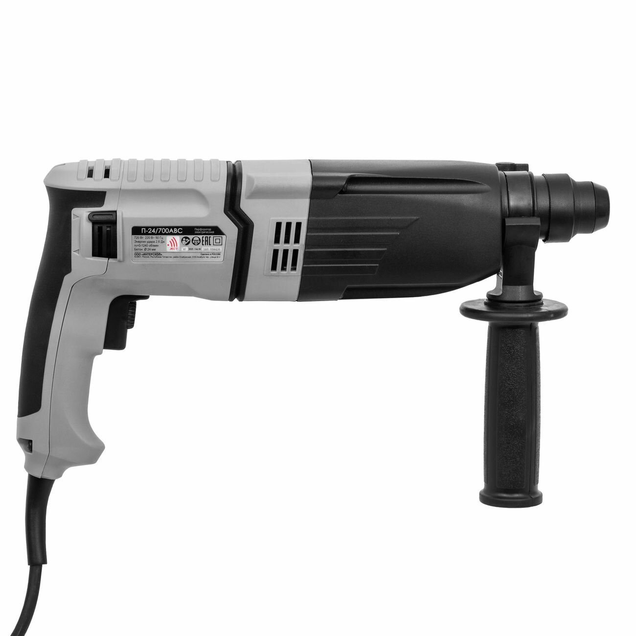Перфоратор ИНТЕРСКОЛ П-24/700АВС, 720 Вт, 2.6 Дж, 5080 уд/мин, в кейсе (160.1.4.40) — фото 1