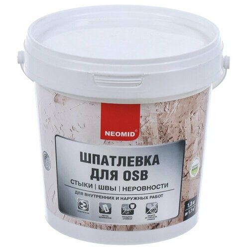 Шпатлевка Neomid для плит OSB для внутренних и наружных работ 13 кг 647₽