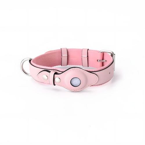 Ошейник для собак Loudik с возможностью установки GPS-трекера, размер L, tender pink