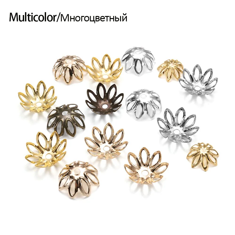 Металлические полые бусины YouYoungDifferent 100 шт золотые бронзовые филигранные Multicolor 11mm x 100pcs