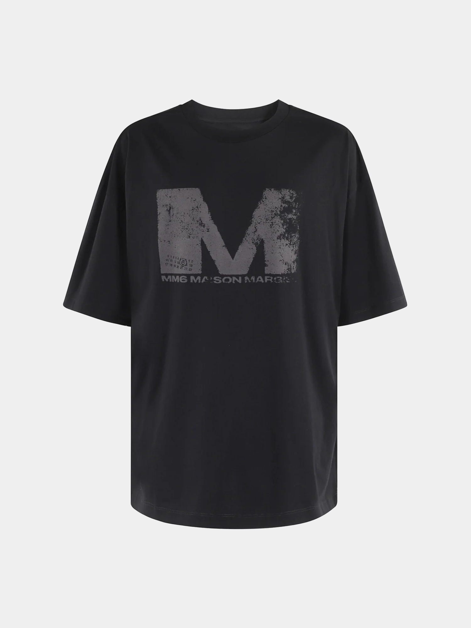 Футболка MM6 M Logo Numeric, размер S, черный