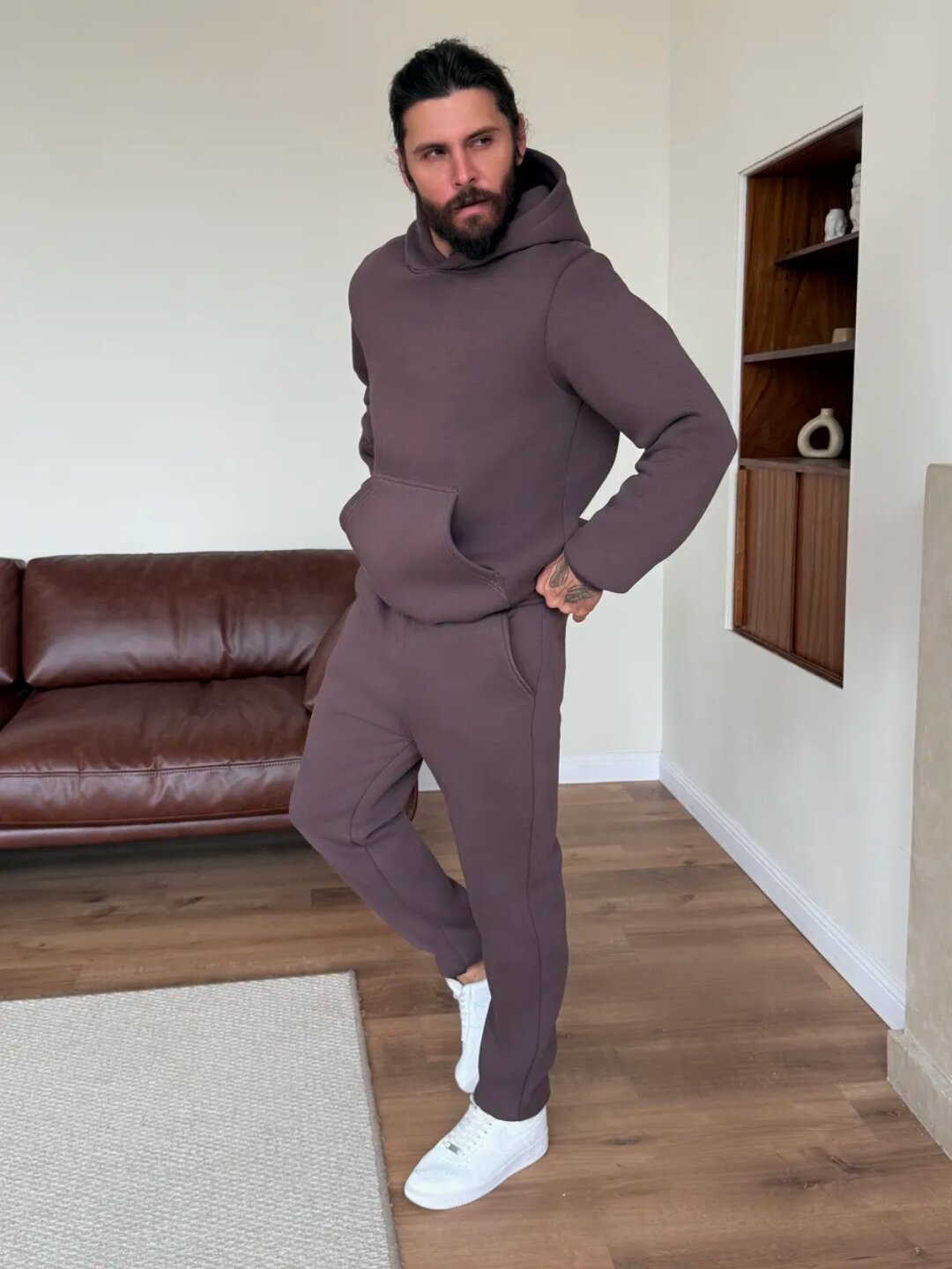 Комплект одежды  спортивный костюм со штанами, размер 52, лавандовый — фото 1