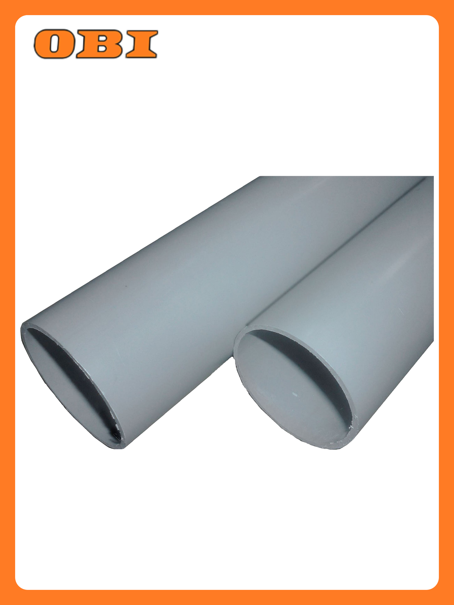 Труба Ecoplast RAL 7035 ПВХ серая 50 мм 2 м