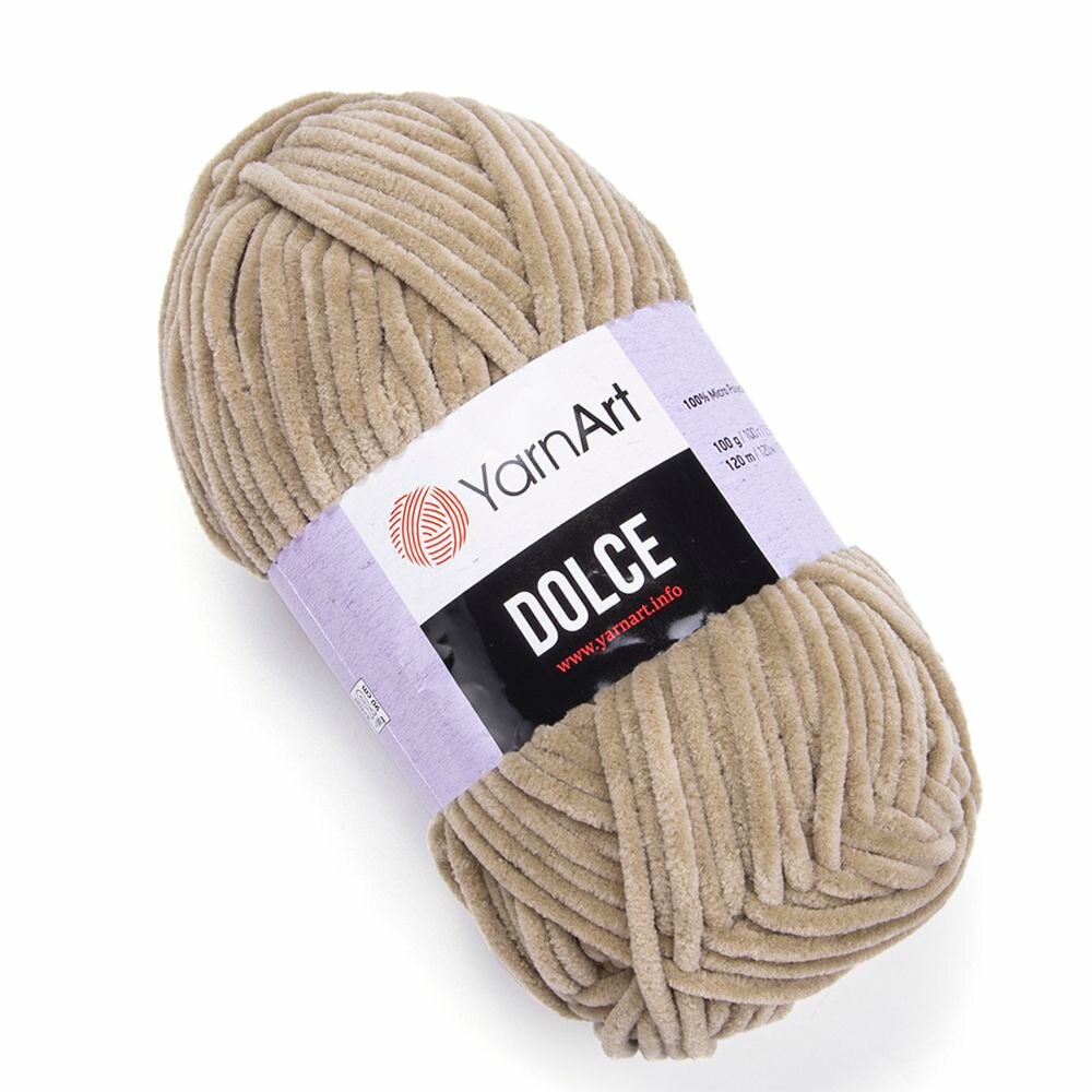 Пряжа для вязания Yarn-Art Dolce, 1 моток (120м, 100гр), цвет 798 Серо-Бежевый