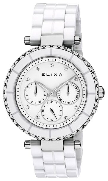 Часы швейцарские наручные женские кварцевые керамические на браслете Elixa E077-L282