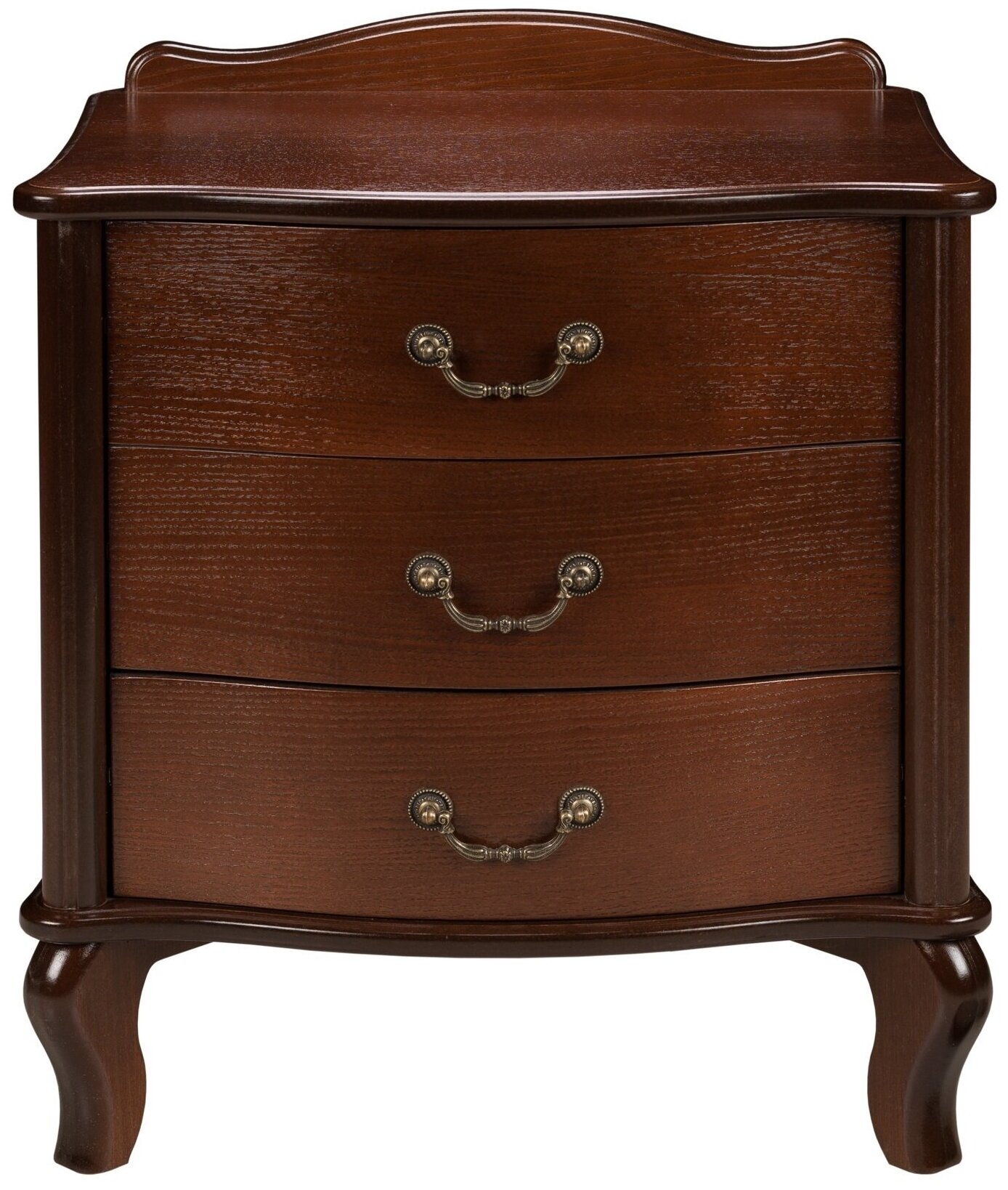 фото Тумба прикроватная Джульетта с 3 ящиками деревянная орех
