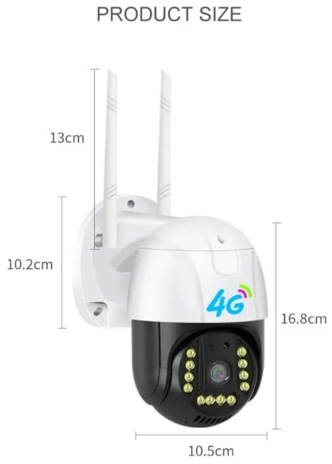 Уличная 3 Мп поворотная 3G/4G IP камера (камера с сим картой) камера видеонаблюдения - фотография № 2