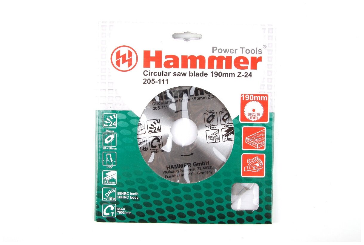 Пильный диск Hammer Flex 205-111 CSB WD 190х30 мм - фотография № 3