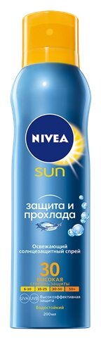 Спрей Nivea солнцезащитный Защита и прохлада SPF 30, 200 мл - фото №2